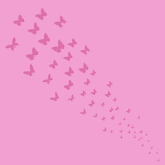background pink with butterfly silhouette
