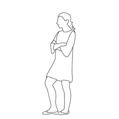 sketch contour girl