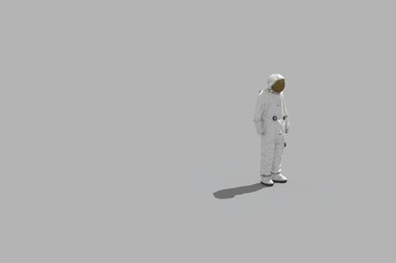 3d rendering space man on white background -  illustration