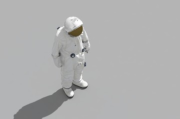Fototapeta premium 3d rendering space man on white background - illustration