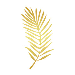 golden palm leaf illustration