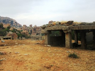 Die Ruinen von Hampi / Weltkulturerbe in Karnataka, Südindien