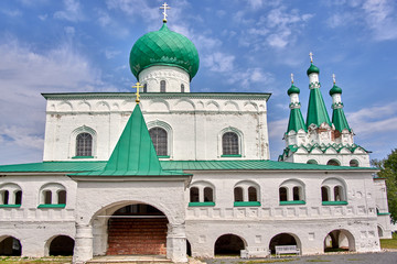 Fototapeta na wymiar Internal and external views of Russian monasteries