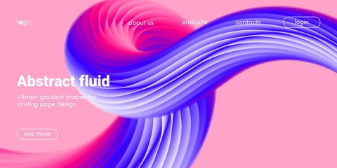 Abstract 3d Background with Fluid Shape.