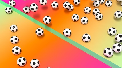 football on gradient background abstract.3d rendering