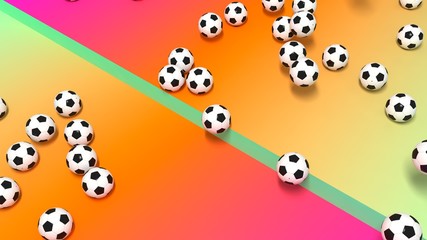 football on gradient background abstract.3d rendering