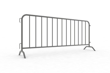 Steel Barricade 3d rendering