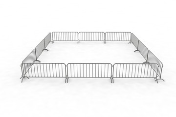 Steel Barricade 3d rendering