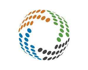 Abstract globe dot tech