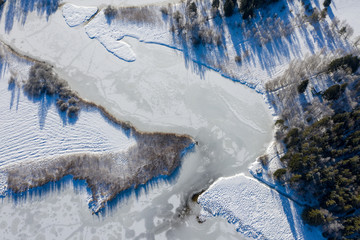 Rivière gelée Vallée de Joux suisse
