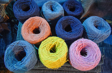 natural Indigo dyed thread spools