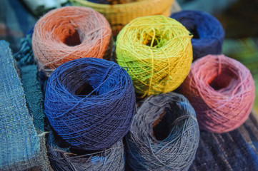 natural Indigo dyed thread spools