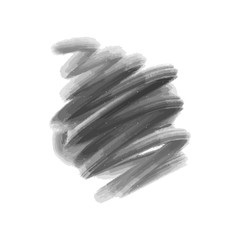 Paint brush round stroke isolated on white background