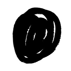 Paint brush round stroke isolated on white background