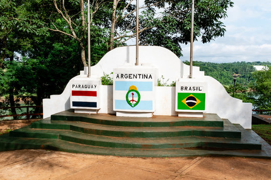 Three Borders Landmark. Puerto Iguazu - Argentina