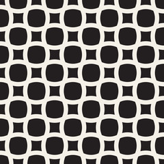 Vector seamless simple pattern. Modern abstract rounded lines texture. Repeating geometric circles lattice.