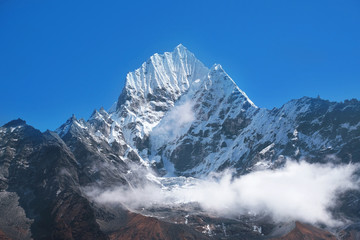 Fototapeta premium Mountain peak Everest. Highest mountain in the world. National Park, Nepal.