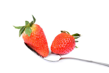 fresh strawberries and sugar