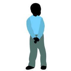 silhouette of child, boy
