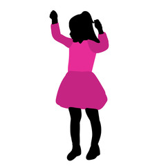  white background, colorful silhouette of a child