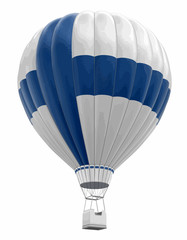 Hot Air Balloon with Finnish Flag. Image with clipping path