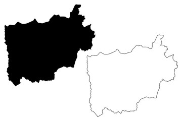 Ratchaburi Province (Kingdom of Thailand, Siam, Provinces of Thailand) map vector illustration, scribble sketch Ratchaburi map