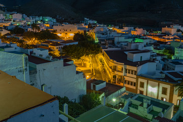 Fototapeta na wymiar Canary islands gran canaria winter night city