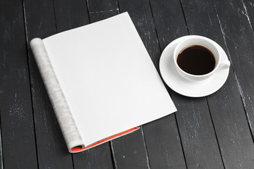 Mock-up magazine or catalog. Blank page.