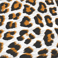 Leopard print pattern, vector illustration