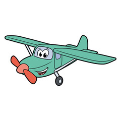 Cute smiling plane