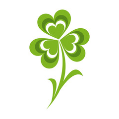 Shamrock lucky leaves