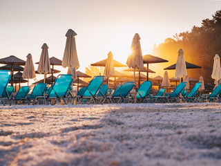 Sunrise at Marblle Beach, Thasos with it's white sand  beach