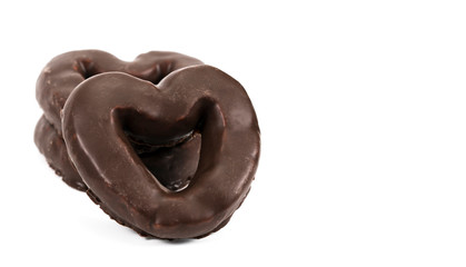 .heart shaped chocolate chip cookies