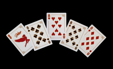 KARTENSPIEL - Poker - Achter mit Joker