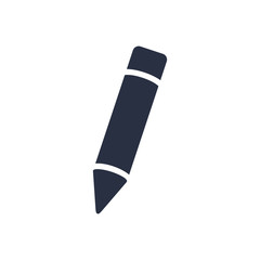 Pencil icon vector. Edit icon for profile website. Perfect Black pictogram illustration on white background.