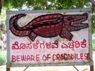 Landschaft und Tiere in der Nähe von Hampi / Weltkulturerbe in Karnataka, Südindien
