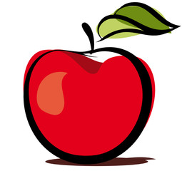 red apple