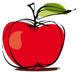red apple