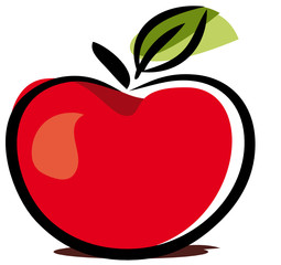 illustration of red apple