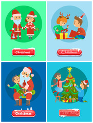 Christmas Holidays, Santa Claus and Snow Maiden