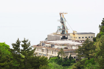 Coal mine ruins in Ikeshima, Nagasaki, Japan