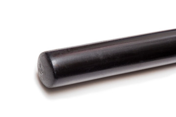 Black baseball bat isolated on white