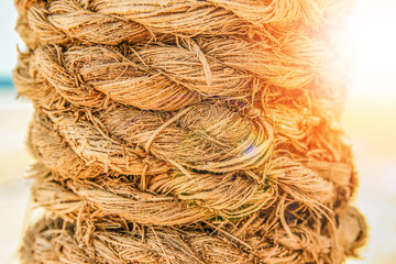 Fototapeta premium Stylishly beautiful rope background sea in nature