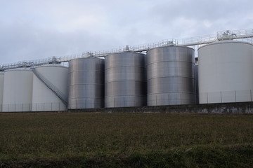 Fototapeta na wymiar silos for cereals