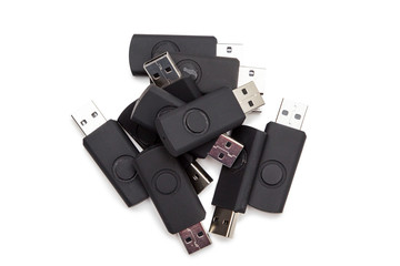 Black USB flash drive