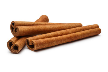 Cinnamon sticks, isolated on white background