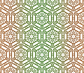 Green, brown color vector cover in geometric style. Seamless pattern. Modern template for page, background, banner