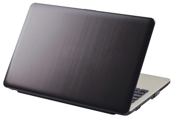The back side of the laptop, isolated on white background.