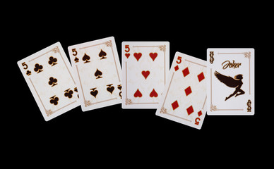 KARTENSPIEL - Poker - Fünfer mit Joker