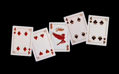 KARTENSPIEL - Poker - Vierer mit Joker